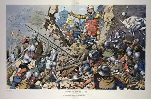 Puck Magazine Illustration Drucke: Henry V. up to date
