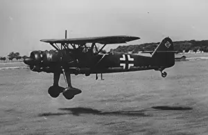 Drucke von Henschel Hs 126 -die Standardtaktikflugzeug der deutschen Luftwaffe Flugzeuge Und Luftfahrt Drucke: Henschel Hs 126 -die Luftschnelle des Standardtaktikflugzeugs der Wehrmacht.