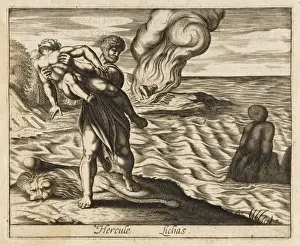 Classical Historical Art Drucke: Herakles and Lichas