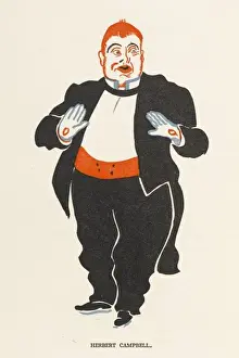 Vintage Music Hall Performer Drucke: Herbert Campbell / E Pyke