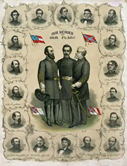 Robert E Lee Portrait Drucke: Our heroes and our flag