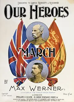 Boer War Art Drucke: Our Heroes March by Max Werner