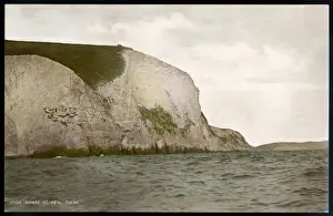 Isle Of Wight Coastline Drucke: High down Cliffs Iow