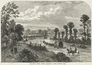 Historical Maps Of England Drucke: Highgate in 1745