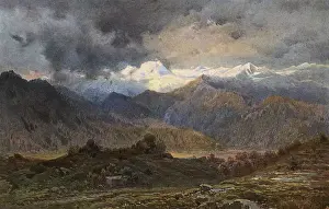 Nepal Mountain Scenery Drucke: Himalayan Snowstorm