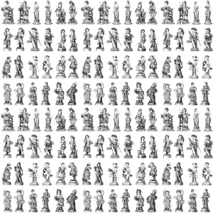Creative Backgrounds Drucke: Repeating Pattern - Figurines