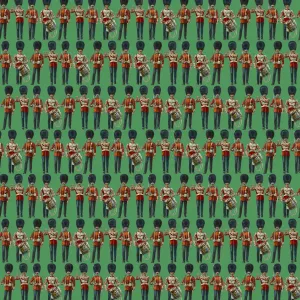 Green Background Design Drucke: Repeating Pattern - guardsmen, green