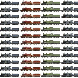 Abstract Wallpaper Designs Drucke: Repeating Pattern - Steam Engines