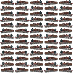 Wiederholtes Muster - Dampfzug / Dampflokomotive