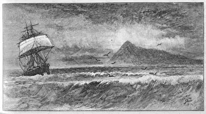 Drucke von Die HMS Beagle, die Schiff auf dem das Kap Hoorn umrundet hat, wo Charles Darwin segelte Charles Darwin Drucke: Die HMS Beagle/ Kap-Horn