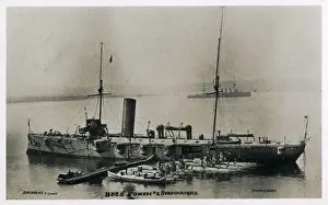 Royal Navy Submarine Fleet Drucke: HMS Forth in Devonport with submarines