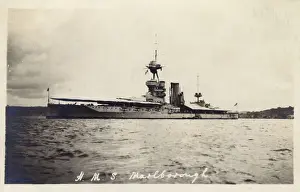 Mediterranean Fleet History Drucke: HMS Marlborough - Side view