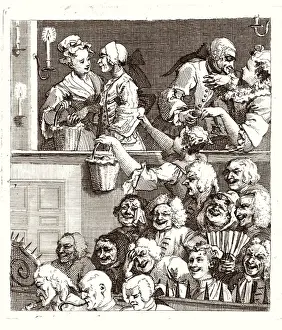 Drucke von Die Lachende Publikum William Hogarth Drucke: Hogarth / Pubbesen