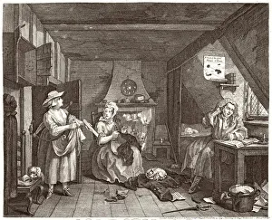 Poverty In Art History Drucke: Hogarth Distressed Poet