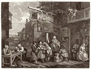 Drucke von Die Wahl Werbung für Stimmen William Hogarth Drucke: Hogarth, Wahl, Bundeswahltag 2023