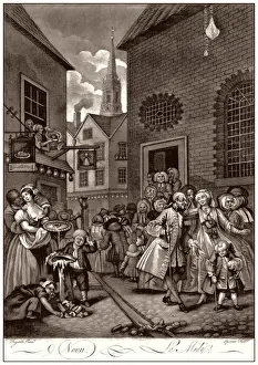 William Hogarth Drucke: Hogarth, Vier Zeiten des Tages, Mittag