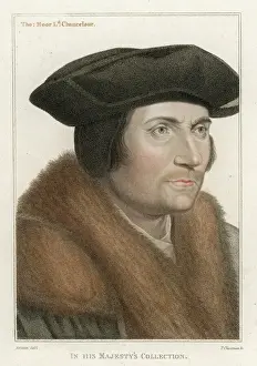 English Historical Figures Drucke: More (Holbein) Colour