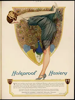Retro Lingerie Drucke: Holeproof Hosiery 1924