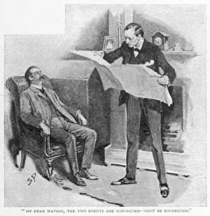 Sherlock Holmes Drucke: Sherlock Holmes und Dr. John Watson / Baker Street