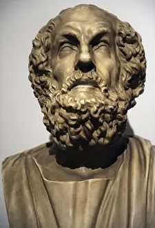 Pergamon Museum Berlin Drucke: Homer. Bust
