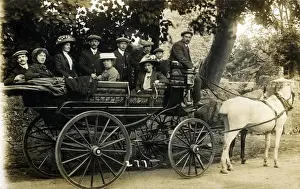 Isle Of Man Drucke: Pferd und Kutschenwagen, Ramsey, Insel Mann