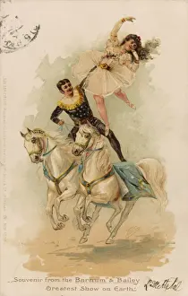 Barnum And Bailey Circus Drucke: Horseback Acrobatics