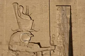 Falcon Headed God Horus Drucke: Horus. Edfu. Egypt