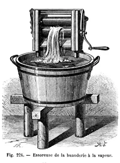 Vintage Laundry Equipment Drucke: Household / Laundry / Mangle