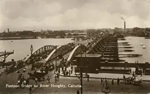 Howrahbrücke am Fluss Hooghly in Kalkutta (Indien)