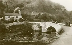 Historic Bridge Images Drucke: Huckworthy Bridge, Horrobridge, Devon