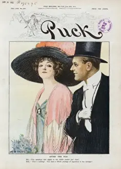 Puck Magazine Illustrations Online Drucke: After the hug