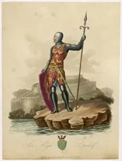 Drucke von Ein Ritter (Sir Hugh Bardolf), in einem Panzer aus Mailschutz und kleinen Platten Verwandte Bilder Drucke: Hug Bardolf