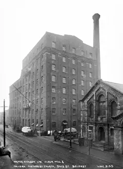 Hughes, Dickson Ltd., Mehlmühle und Fallstraße. Methodistenkirche