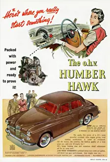 Vintage Car Advertisement Drucke: Humber Hawk advertisement