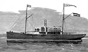 Historical Ships Drucke: The Hydromotor Ship, 1881