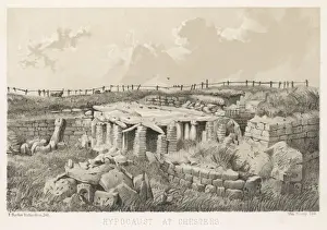 Roman Ruins UK Drucke: Hypocaust at Chesters