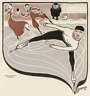 Winter Sports Scene Drucke: Ice skating scene