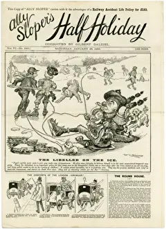 Eislaufen auf einem Teller aus dem Jahr 1889