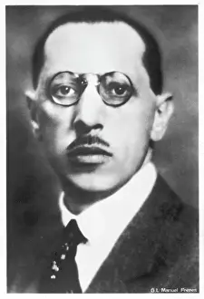 Drucke von Russischer Musiker Igor Strawinsky (* 1882 - 1971) Igor Strawinsky Drucke: Igor Stravinski / Briefkarte