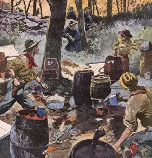 Temperance Movement History Drucke: Illegal Still Raided