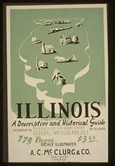 WPA Posters Drucke: Illinois: A descriptive and historical guide