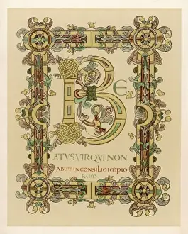 Historical Writing Styles Drucke: Illuminated Initial B