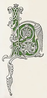 Historical Alphabet Initial Drucke: Illuminated letter H