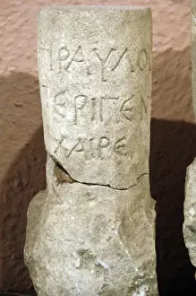 Illyrische Schrift auf Stein. 2. Jahrhundert v. Chr. Aus Dur
