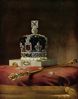 Queen Victoria Coronation Drucke: The Imperial State Crown