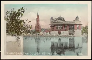 Drucke von Amritsar : Das goldene Tempel Indische Architektur Drucke: Indien/Amritser/Tempel