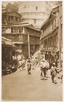 British Raj Era Images Drucke: India / Simla Bazaar 1920S