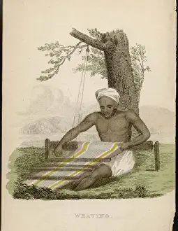 Historical Textile Industry Drucke: Indian Weaver