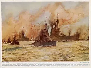 Royal Navy Cruisers Drucke: Indomitable Tows Lion