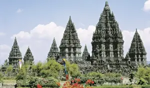 Prambanan Temple Drucke: INDONESIA. CENTRAL JAVA. Prambanan. Prambanan
